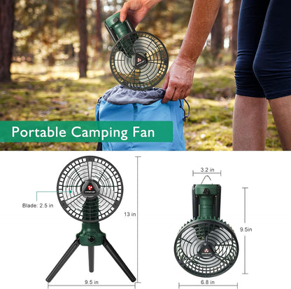 Portable Camping Fan with Light