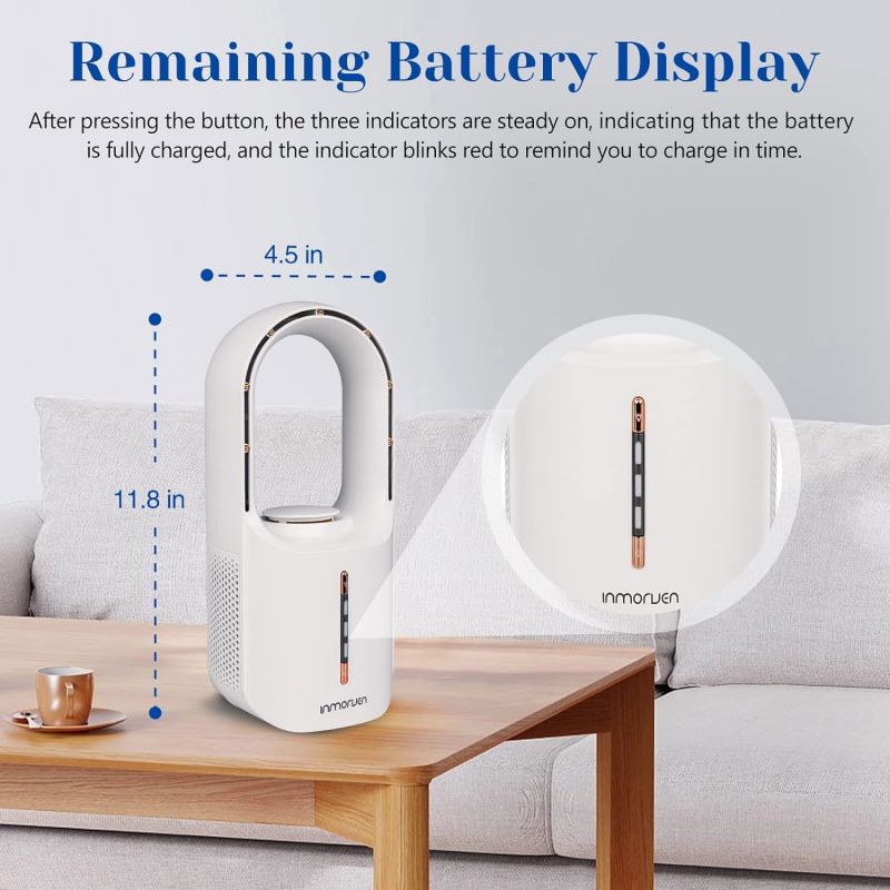 SISMEL Rechargeable Bladeless Desk Fan-F2