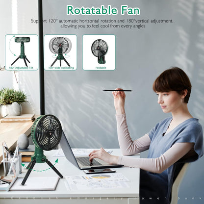 Portable Camping Fan with Light